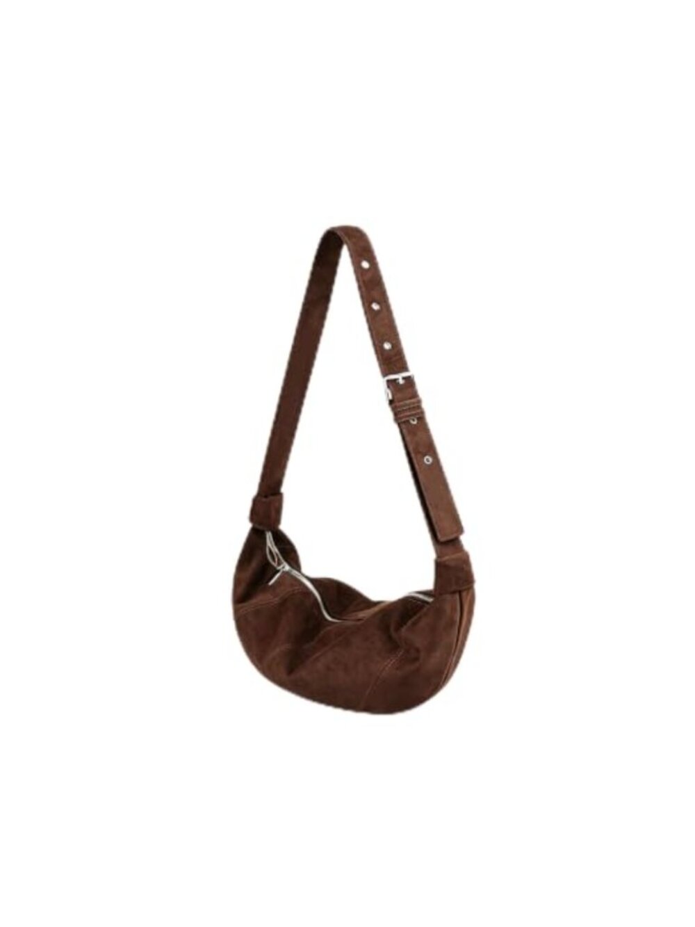 Faux Suede Slouchy Crossbody Shoulder Bag Vintage Tote